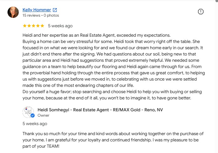 heidi somhegyi realtor® reno sparks nv | 5 star google review – kelly hommer